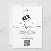 QR Code Upload Capture the Love Wedding Table Sign (Vorderseite)