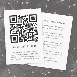 QR-Code | Upload Modern Minimalistisch Simple Whit Einladung