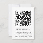 QR-Code | Upload Modern Minimalistisch Simple Whit Einladung (Vorderseite)