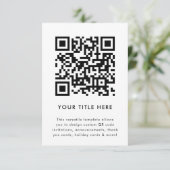 QR-Code | Upload Modern Minimalistisch Simple Whit Einladung (Stehend Vorderseite)