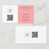 QR Code Upload Your Logo Here Professional Visitenkarte (Vorne/Hinten)