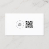 QR Code Upload Your Logo Here Professional Visitenkarte (Rückseite)