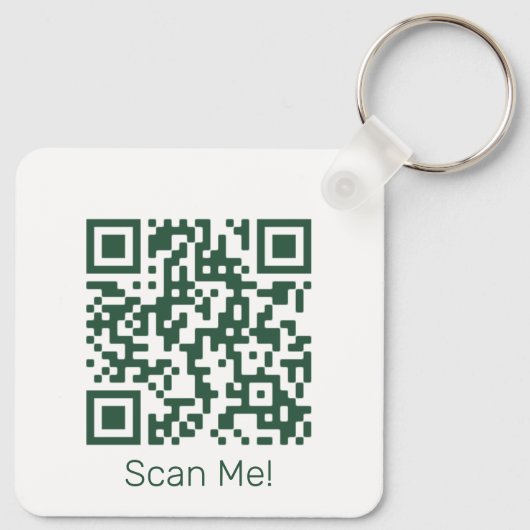 QR Code - Upload Your Own QR Keychain Code Schlüsselanhänger (Rückseite)