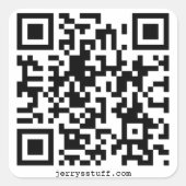 QR CODE URL-VORLAGE QUADRATISCHER AUFKLEBER (Vorderseite)