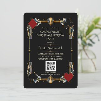 QR-Code Vegas-Casinonacht Weihnachtsfeiertag  Einladung