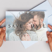 QR Code Vellum Overlay Elegante 4-Foto-Verlobung Save The Date