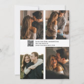 QR Code Vellum Overlay Modernes Skript 5 Foto Save The Date (Rückseite)