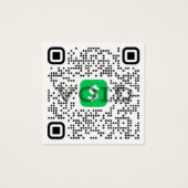QR-Code Venmo Cash App-Visitenkarte (Vorderseite)