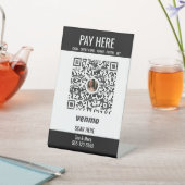 QR Code Venmo Pay hier Pedestal Sign hinzufügen Sockelschild (In SItu)