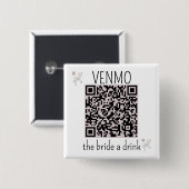 QR Code VENMO The Brik a Drink Junggeselinnen-Absc Button (Vorne & Hinten)