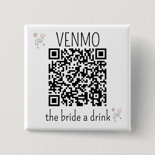 QR Code VENMO The Brik a Drink Junggeselinnen-Absc Button (Vorderseite)