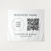 QR-Code Veranstaltung Seminar-Party Logo Text benu Wandteppich (Vorderseite (Horizontal))