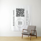 QR-Code Veranstaltung Seminar-Party Logo Text benu Wandteppich (Beispiel)