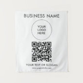 QR-Code-Veranstaltung Seminar-Party-Logo-Vorlage Wandteppich (Vorderseite)