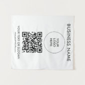 QR-Code-Veranstaltung Seminar-Party-Logo-Vorlage Wandteppich (Vorderseite (Horizontal))