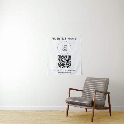 QR-Code-Veranstaltung Seminar-Party-Logo-Vorlage Wandteppich (Beispiel)
