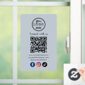 QR-Code Verbindung mit der US Social Media Soft Na Fensteraufkleber (Zuhause)