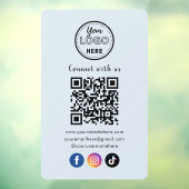 QR-Code Verbindung mit der US Social Media Soft Na Fensteraufkleber (Blatt 3)