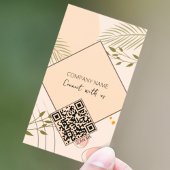 QR-Code Verbindung mit uns Boho Visitenkarte