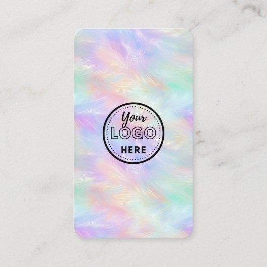 QR-Code Verbindung mit Uns eisigen Opal stilvoll Visitenkarte (Rückseite)