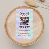 QR-Code Verbindung mit Uns eisigen Opal stilvoll Visitenkarte