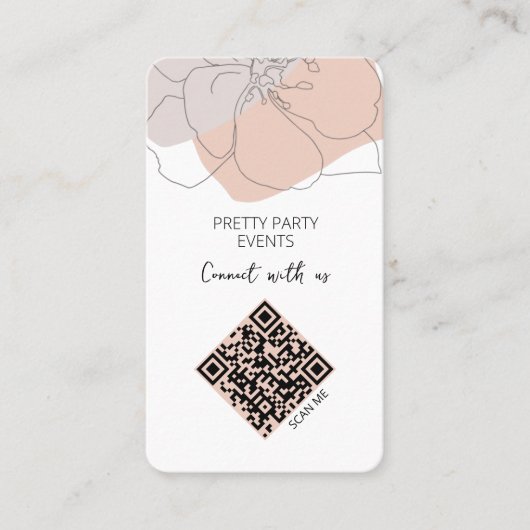 QR-Code Verbindung mit uns minimalistisch Visitenkarte (Vorderseite)