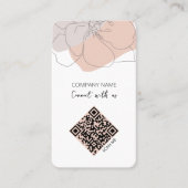 QR-Code Verbindung mit uns minimalistisch Visitenkarte (Vorderseite)