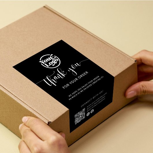 QR-Code-Verpackung des Versandlogos Siegel-Etikett Rechteckiger Aufkleber