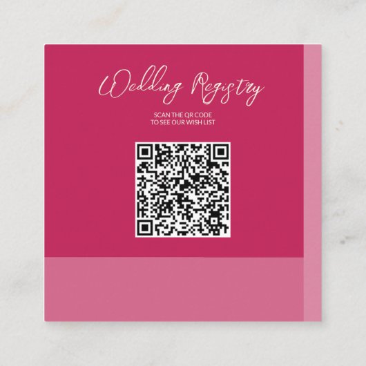 QR-Code-Verschlüsselungskarte für Hochzeiten Begleitkarte (Rückseite)