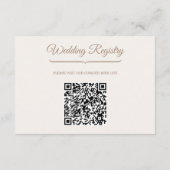QR-Code-Verschlüsselungskarte für Hochzeiten Begleitkarte (Rückseite)