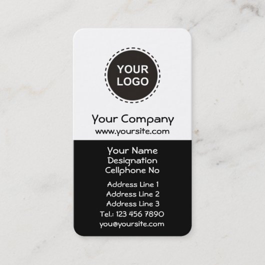 QR Code Vertikale Visitenkarte (Vorderseite)