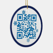 QR Code-Verzierung - frohe Weihnachten!! Keramik Ornament (Rechts)