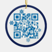 QR Code-Verzierung - frohe Weihnachten!! Keramik Ornament (Vorne)