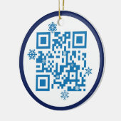 QR Code-Verzierung - frohe Weihnachten!! Keramik Ornament (Links)