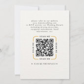 QR Code Video Wedding Invitation Einladung (Rückseite)