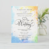 QR Code Video Wedding Invitation Einladung (Stehend Vorderseite)