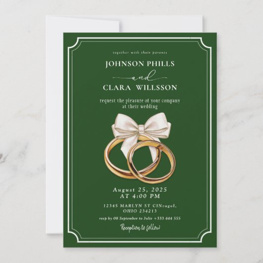 QR Code Video Wedding Invitation Einladung (Vorderseite)