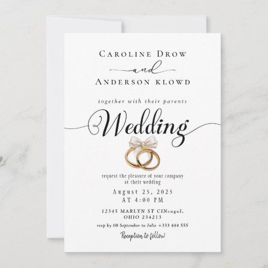 QR Code Video Wedding Invitation Einladung (Vorderseite)