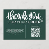 QR-Code Vielen Dank für Ihr Einkaufspaket Beilage Begleitkarte (Vorderseite)