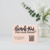 QR-Code Vielen Dank für Ihr Einkaufspaket Beilage Begleitkarte (Stehend Vorderseite)
