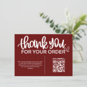 QR-Code Vielen Dank für Ihr Einkaufspaket Beilage Begleitkarte (Stehend Vorderseite)