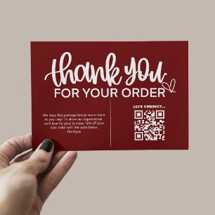 QR-Code Vielen Dank für Ihr Einkaufspaket Beilage Begleitkarte