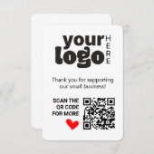 QR Code Vielen Dank für Ihre Unterstützung für kle Dankeskarte (Vorne/Hinten)