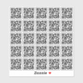 QR-Code Vierkantsticker Aufkleber (Blatt)