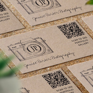 QR CODE Vintage Fotografie Visitenkarte