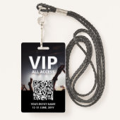 QR-Code VIP Alle Access Pass Benutzerdefiniertes E Ausweis (Rückseite mit Schlüsselband)