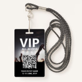 QR-Code VIP Alle Access Pass Benutzerdefiniertes E Ausweis (Vorderseite mit Schlüsselband)