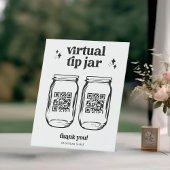 QR Code Virtual Tip Jar Pedestal-Zeichen Sockelschild