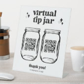 QR Code Virtual Tip Jar Pedestal-Zeichen Sockelschild (In Situ)