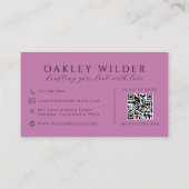 QR-Code Visagist Lilac Visitenkarte (Rückseite)